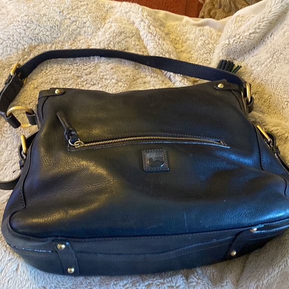 Florentine Dooney and Bourke leather and brass handbag. With long strap. - Picture 2 of 9